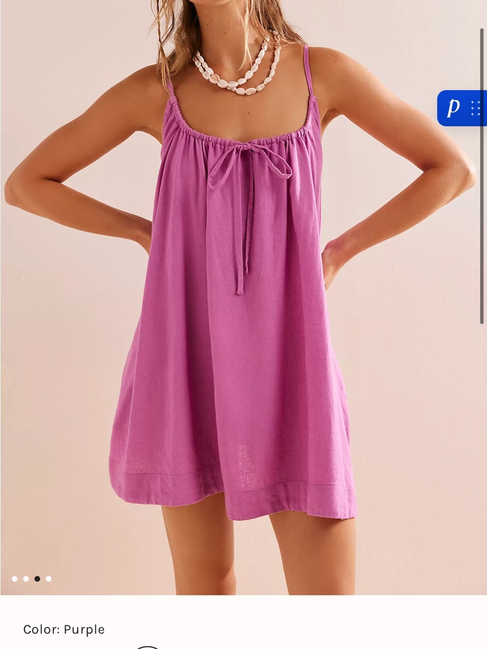 Free People purple mini Rae dress
